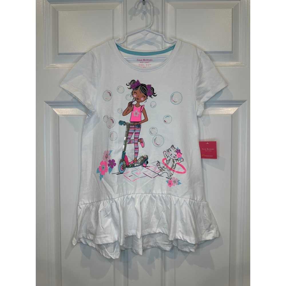 Isaac Mizrahi Girls Sequin Shirt‎ Size 10/12 NWT
